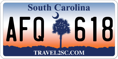 SC license plate AFQ618
