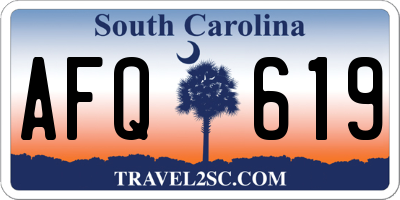 SC license plate AFQ619