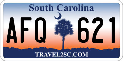 SC license plate AFQ621