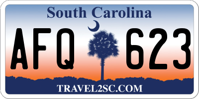 SC license plate AFQ623