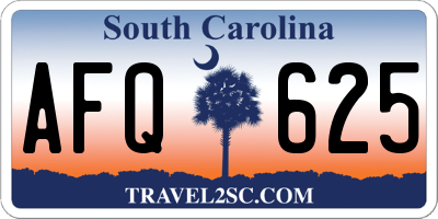 SC license plate AFQ625