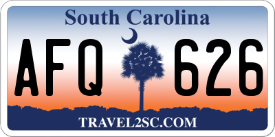 SC license plate AFQ626