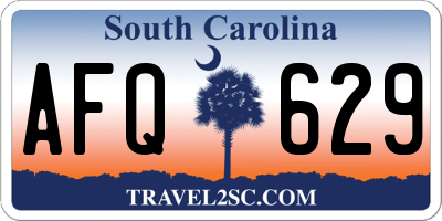 SC license plate AFQ629