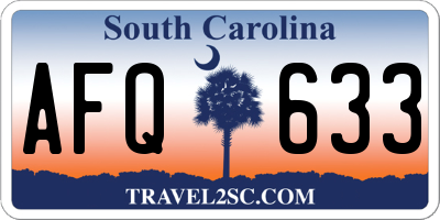 SC license plate AFQ633