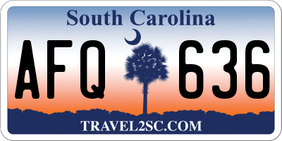 SC license plate AFQ636