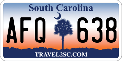 SC license plate AFQ638