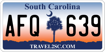 SC license plate AFQ639