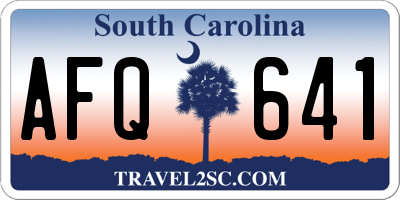 SC license plate AFQ641