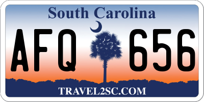 SC license plate AFQ656