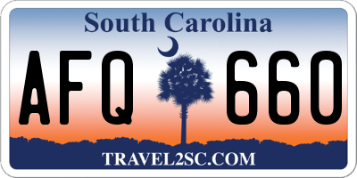 SC license plate AFQ660