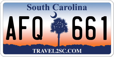 SC license plate AFQ661