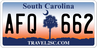 SC license plate AFQ662