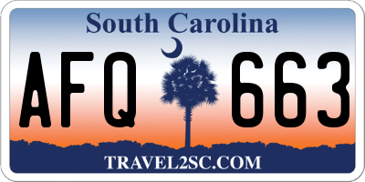 SC license plate AFQ663