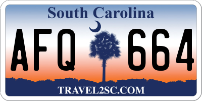 SC license plate AFQ664