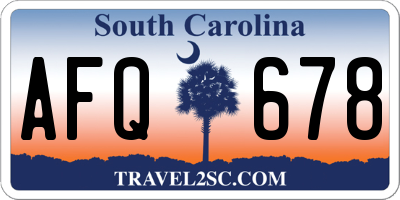 SC license plate AFQ678