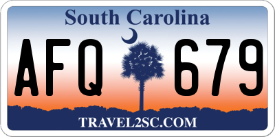 SC license plate AFQ679
