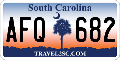 SC license plate AFQ682