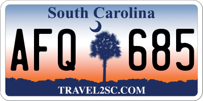 SC license plate AFQ685