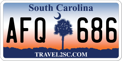SC license plate AFQ686