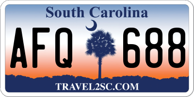 SC license plate AFQ688