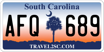 SC license plate AFQ689
