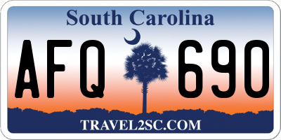 SC license plate AFQ690