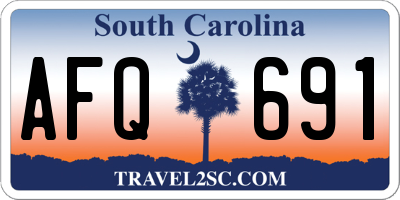 SC license plate AFQ691