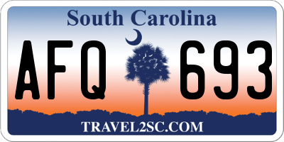 SC license plate AFQ693