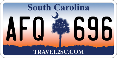 SC license plate AFQ696