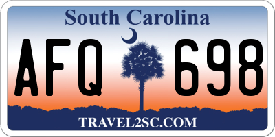 SC license plate AFQ698