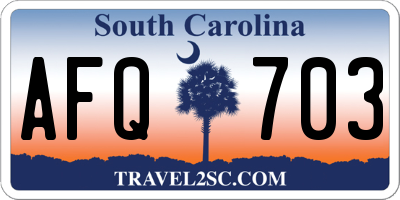 SC license plate AFQ703