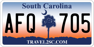 SC license plate AFQ705