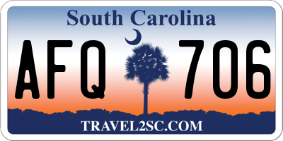 SC license plate AFQ706