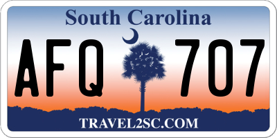 SC license plate AFQ707