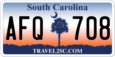 SC license plate AFQ708