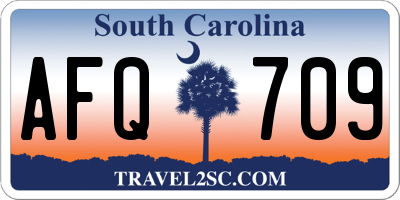 SC license plate AFQ709
