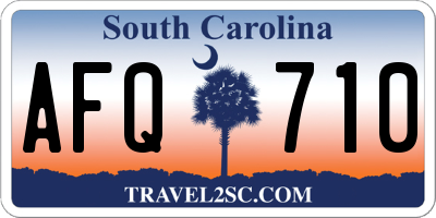 SC license plate AFQ710