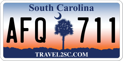 SC license plate AFQ711