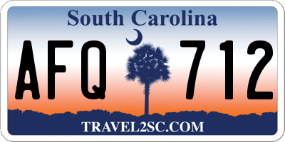 SC license plate AFQ712