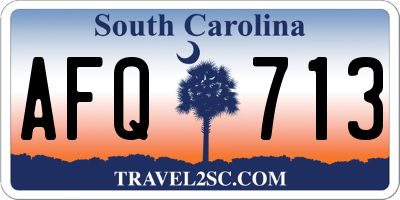 SC license plate AFQ713