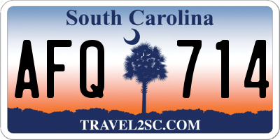 SC license plate AFQ714