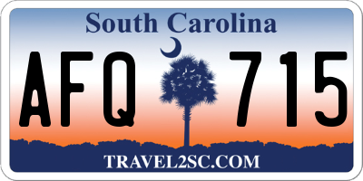 SC license plate AFQ715
