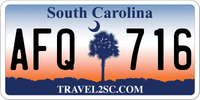 SC license plate AFQ716