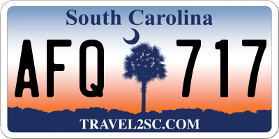 SC license plate AFQ717