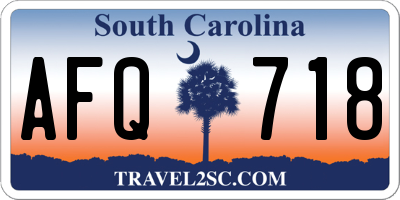 SC license plate AFQ718