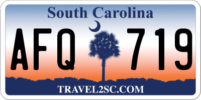 SC license plate AFQ719