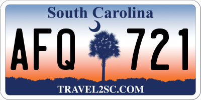 SC license plate AFQ721