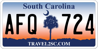 SC license plate AFQ724