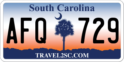 SC license plate AFQ729