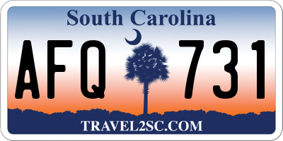 SC license plate AFQ731